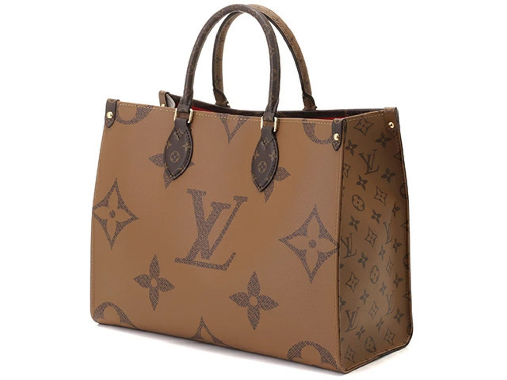 Louis Vuitton Reverse Bag The Giant Go Monogram Handbag On Tote Brown